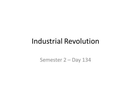 Industrial Revolution