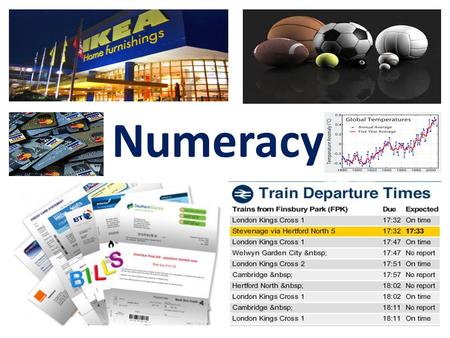 Numeracy. What is Numeracy Numeracy is a life skill. Being numerate goes beyond simply 'doing sums'; it means having the confidence and competence to.