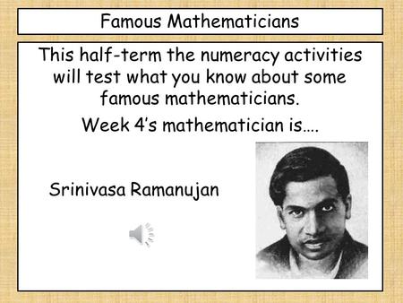 Famous Mathematicians